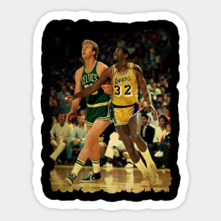 magic johnson and lerry bird vintage Sticker